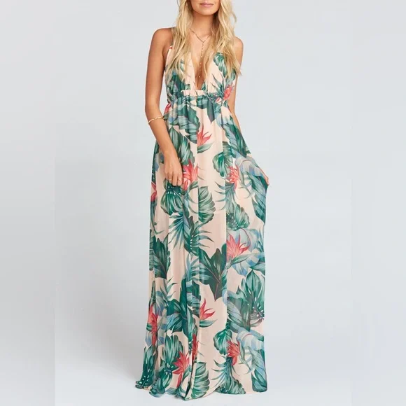 show me your mumu luna halter dress Luna Halter Dress ~ White Chiffon
